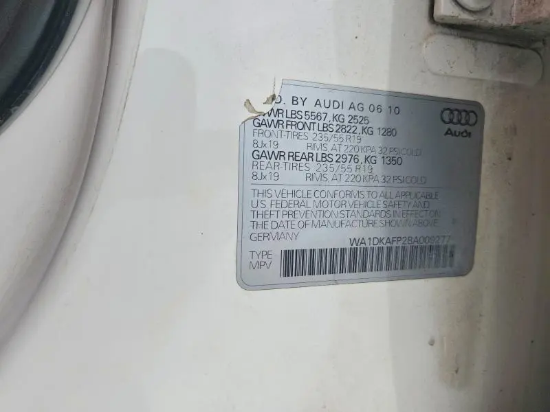 2011 AUDI Q5 PREMIUM PLUS  