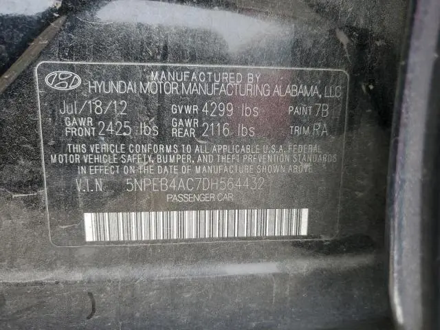 2013 HYUNDAI SONATA GLS