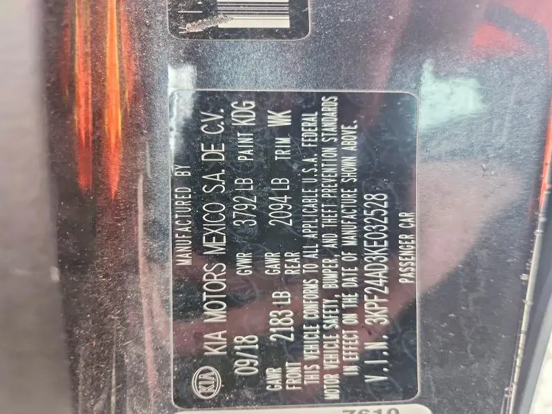 2019 KIA FORTE LXS  