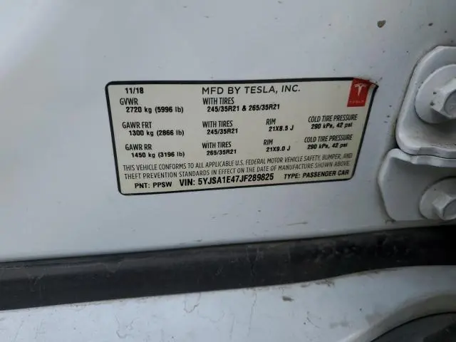2018 TESLA MODEL S   
