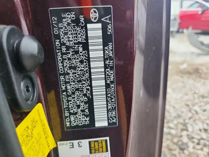 2012 SCION TC BASE  
