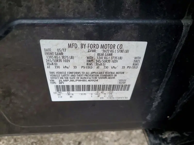 2017 LINCOLN MKX RESERVE  