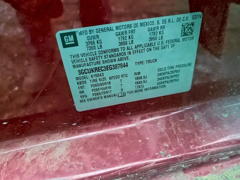 2014 CHEVROLET SILVERADO K1500 LT  