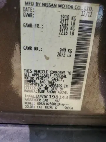 2013 NISSAN ALTIMA 2.5  