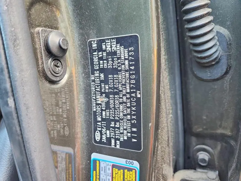 2011 KIA SORENTO EX  