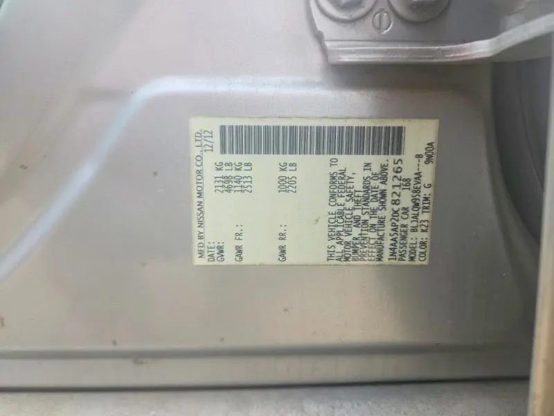 2013 NISSAN MAXIMA 3.5 S  