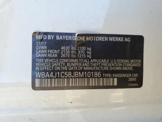 2018 BMW 430I GRAN COUPE  