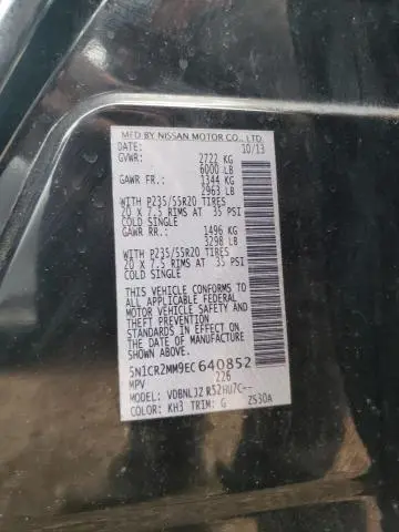 2014 NISSAN PATHFINDER SV HYBRID  
