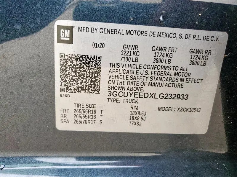 2020 CHEVROLET SILVERADO K1500 RST  