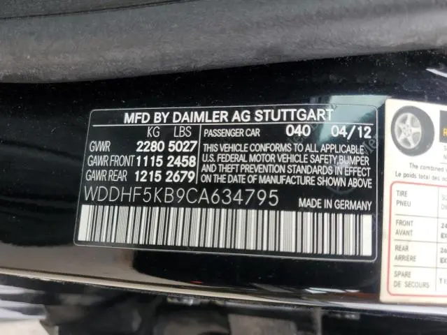 2012 MERCEDES-BENZ E 350  