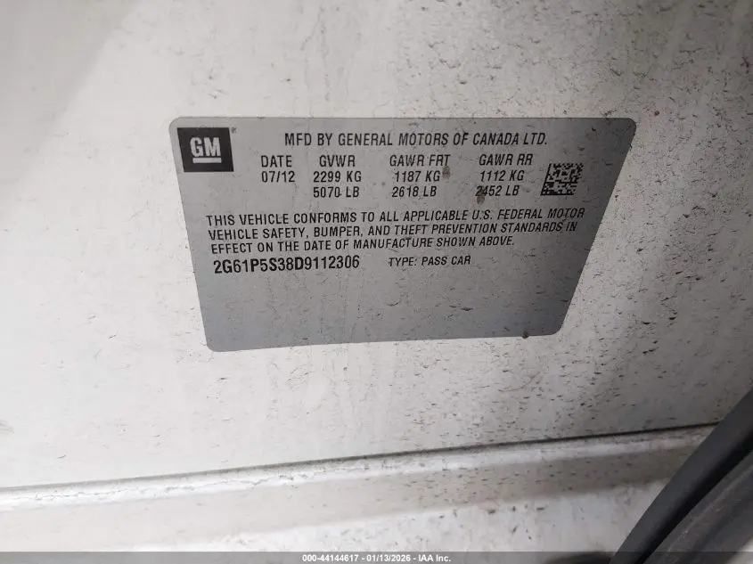 2013 CADILLAC XTS LUXURY