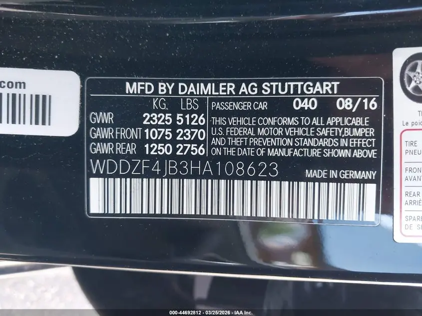 2017 MERCEDES-BENZ E 300  