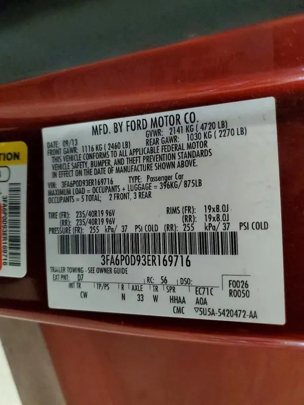 2014 FORD FUSION TITANIUM  
