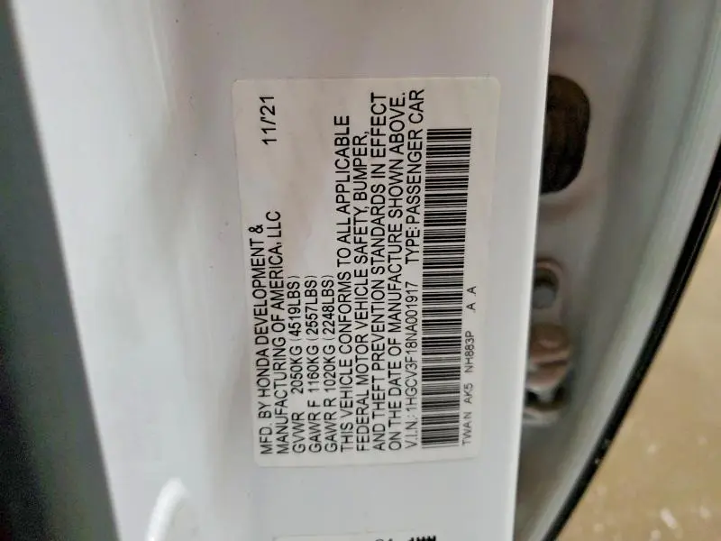 2022 HONDA ACCORD HYBRID  