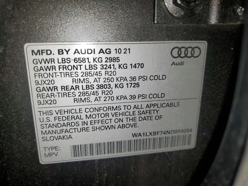 2022 AUDI Q7 PREMIUM PLUS  