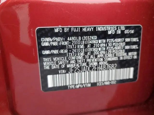 2015 SUBARU FORESTER 2.5I PREMIUM  