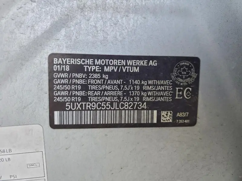 2018 BMW X3 XDRIVE30I  