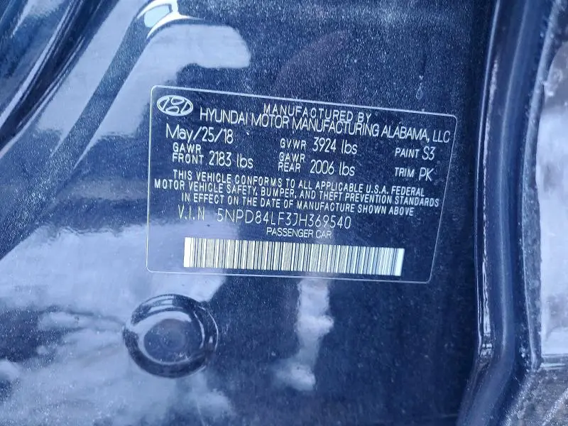 2018 HYUNDAI ELANTRA SEL  