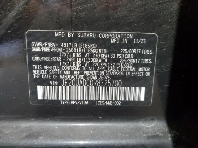 2024 SUBARU CROSSTREK PREMIUM  