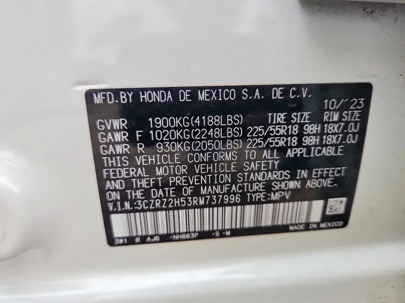 2024 HONDA HR-V SPORT  