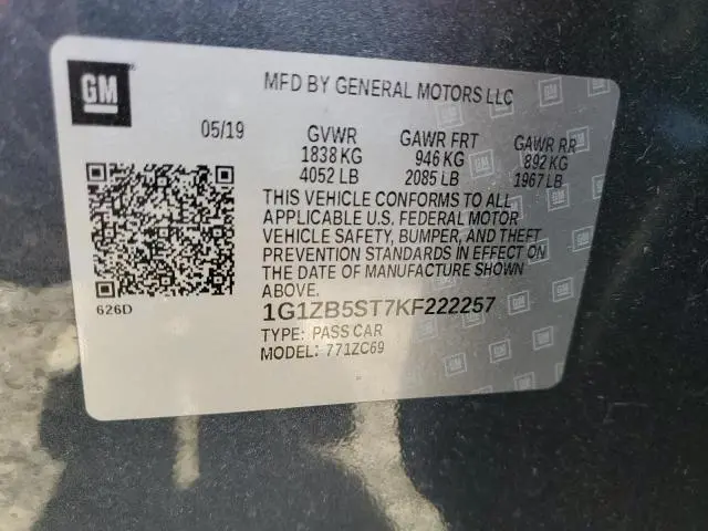 2019 CHEVROLET MALIBU LS