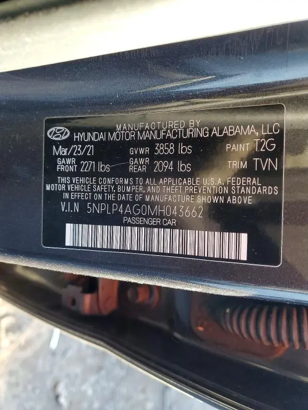 2021 HYUNDAI ELANTRA LIMITED  