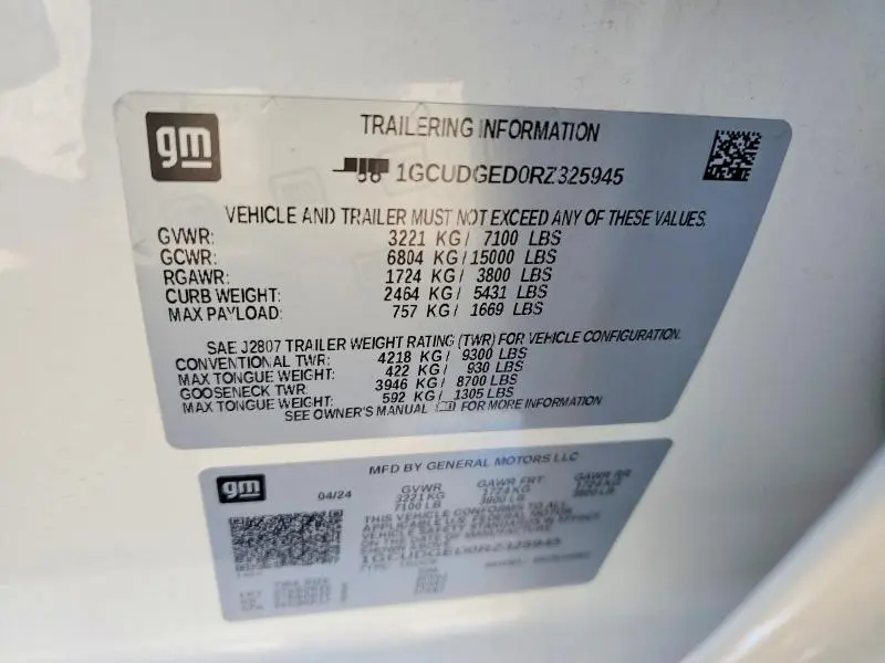 2024 CHEVROLET SILVERADO K1500 LTZ  