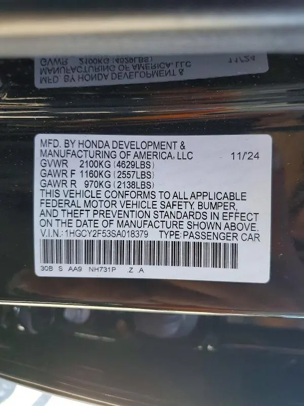2025 HONDA ACCORD HYBRID SPORT  