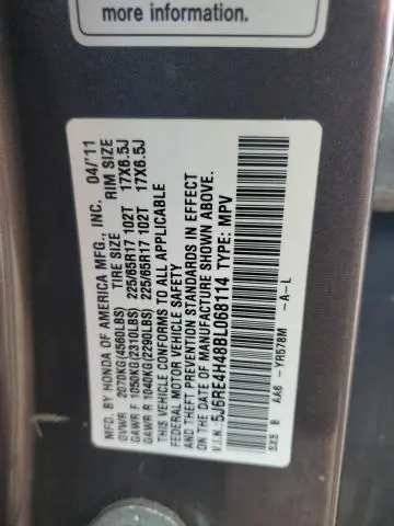 2011 HONDA CR-V SE  