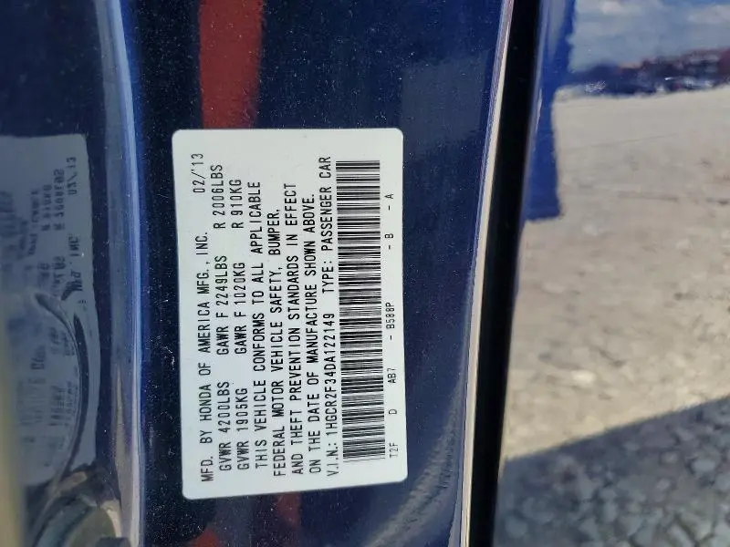 2013 HONDA ACCORD LX  