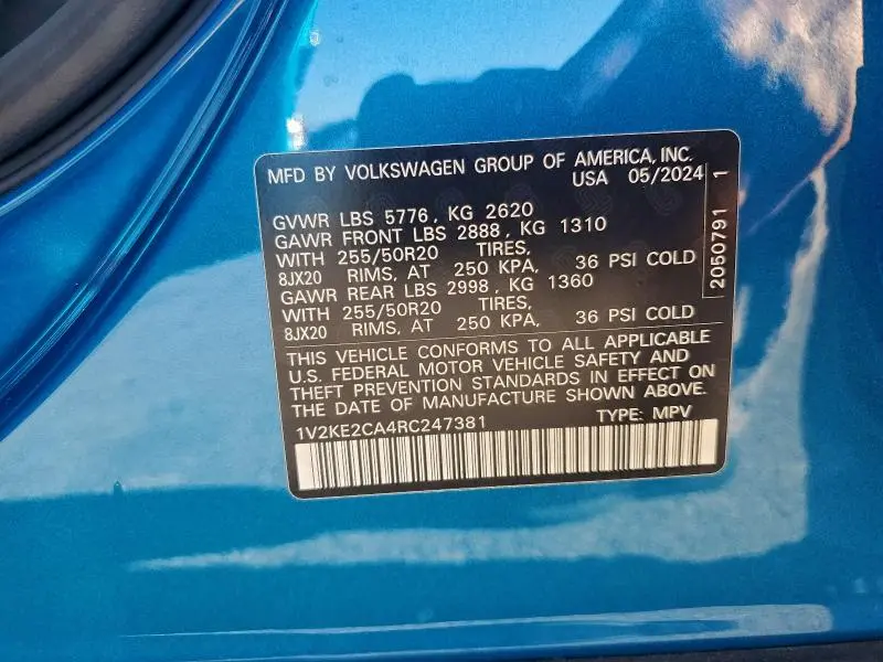 2024 VOLKSWAGEN ATLAS CROSS SPORT SE  