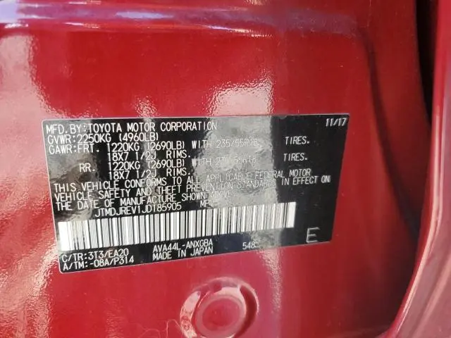 2018 TOYOTA RAV4 HV LIMITED  