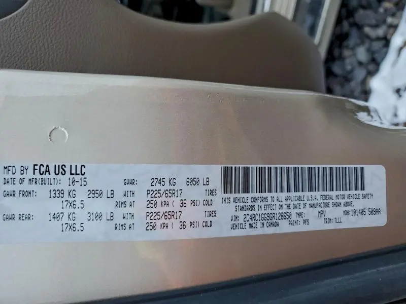 2016 CHRYSLER TOWN & COUNTRY LIMITED PLATINUM  