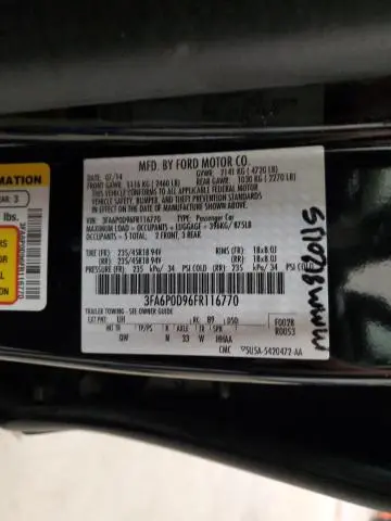 2015 FORD FUSION TITANIUM  