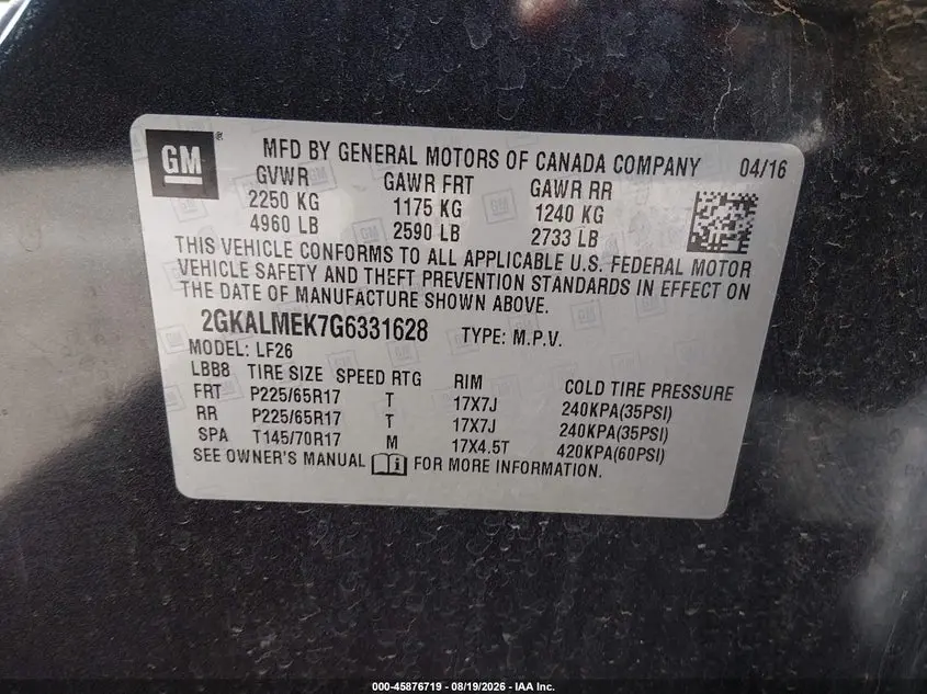 2016 GMC TERRAIN SLE-1
