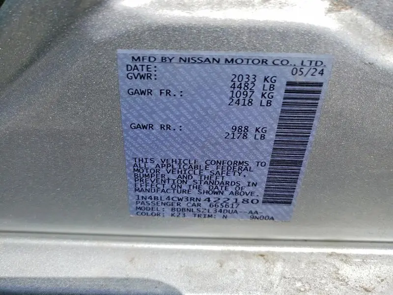 2024 NISSAN ALTIMA SR  