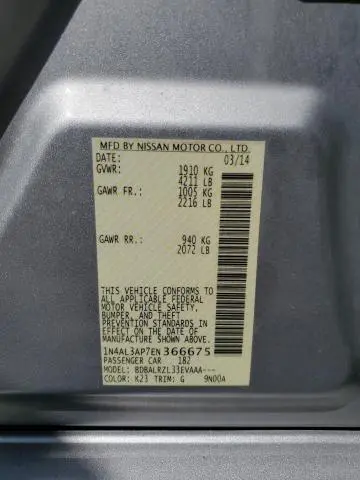 2014 NISSAN ALTIMA 2.5  