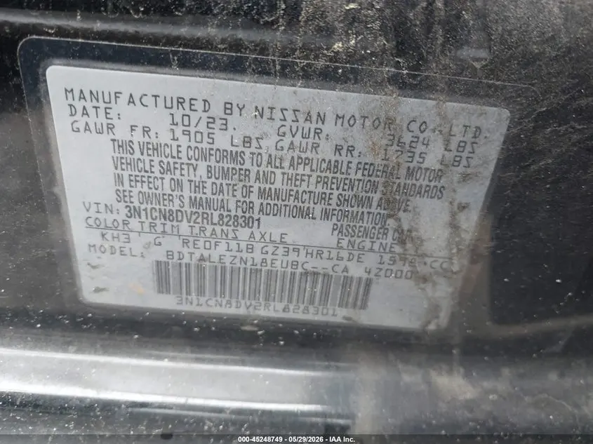 2024 NISSAN VERSA 1.6 S