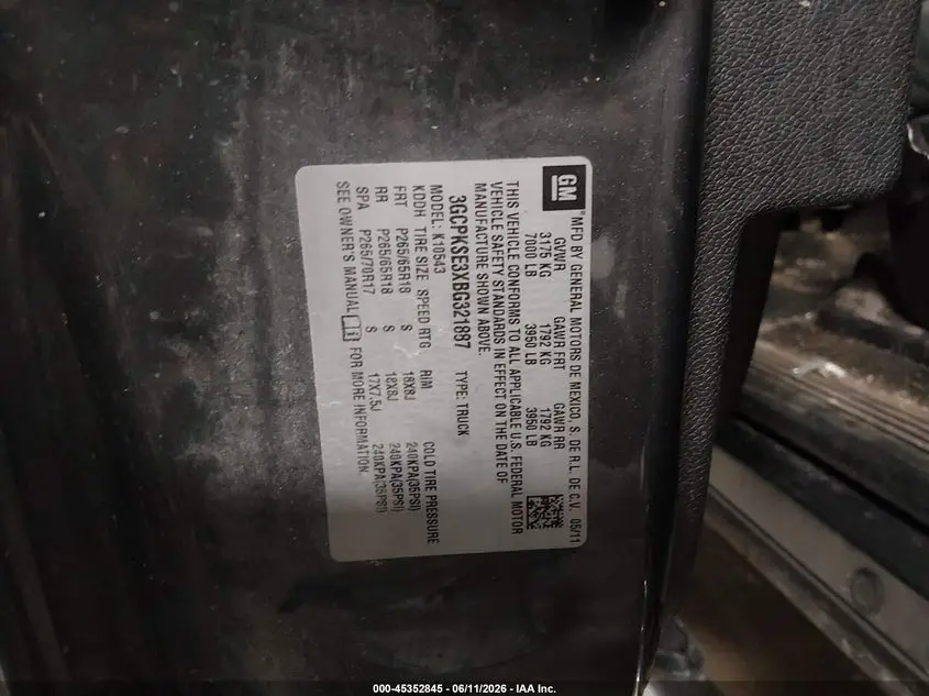 2011 CHEVROLET SILVERADO 1500 LT