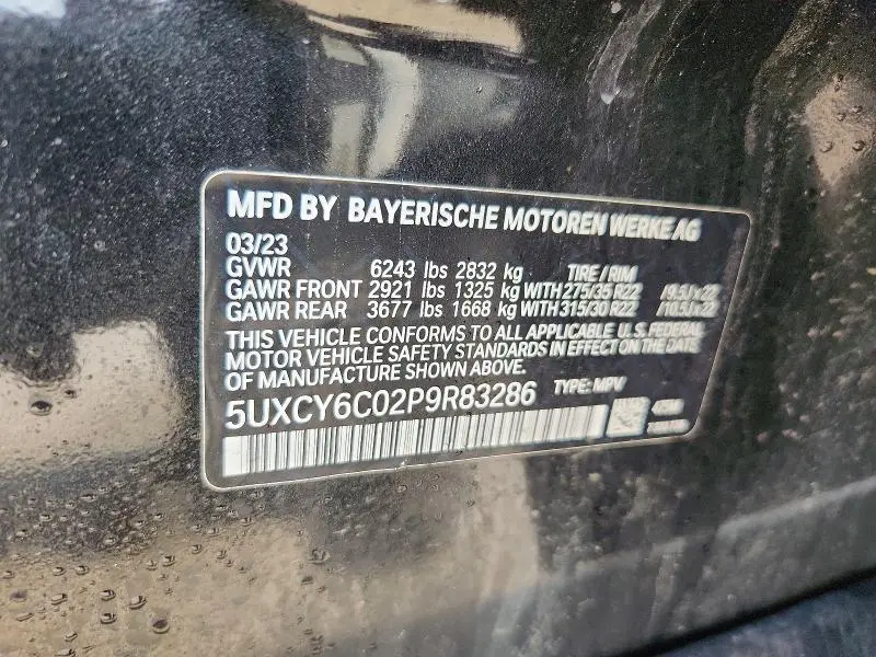 2023 BMW X6 XDRIVE40I  