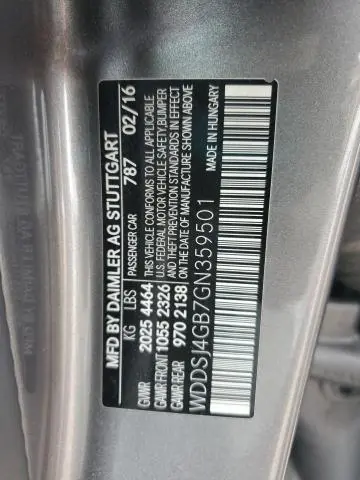 2016 MERCEDES-BENZ CLA 250 4MATIC  