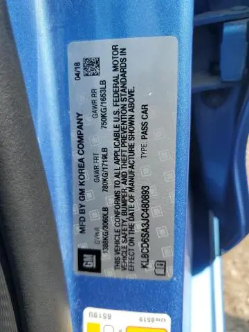 2018 CHEVROLET SPARK 1LT  