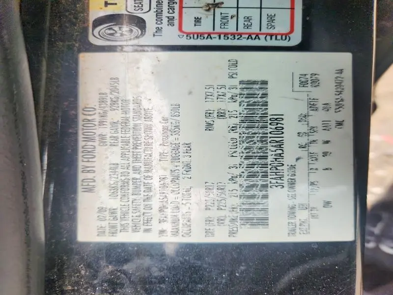 2010 FORD FUSION SE  