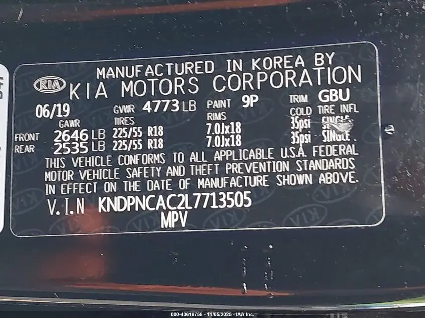 2020 KIA SPORTAGE EX