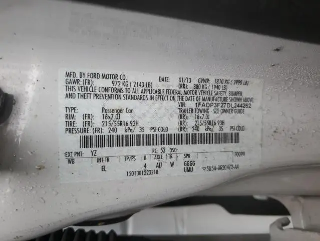 2013 FORD FOCUS SE  