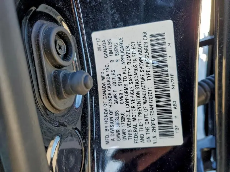 2017 HONDA CIVIC   