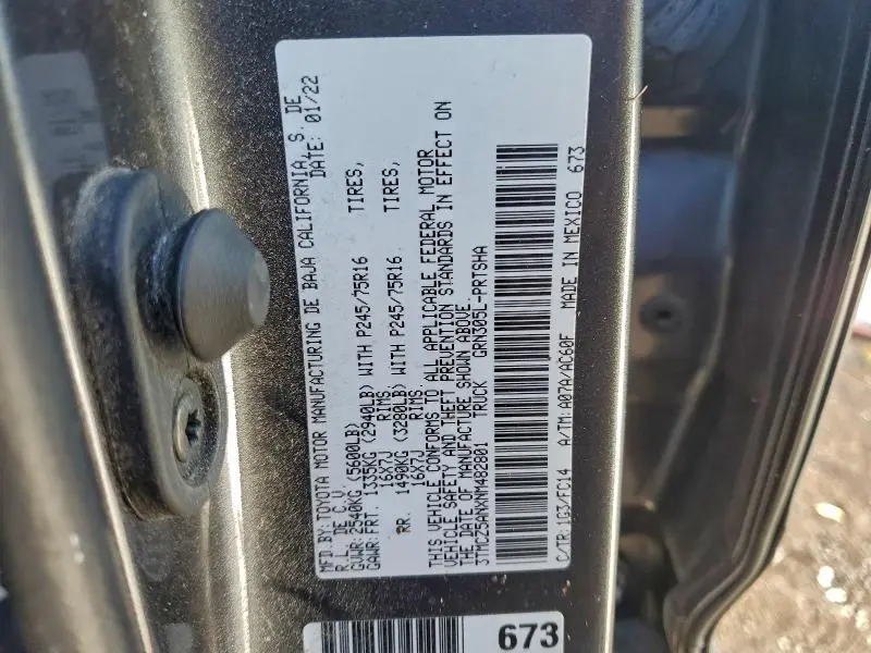 2022 TOYOTA TACOMA DOUBLE CAB  