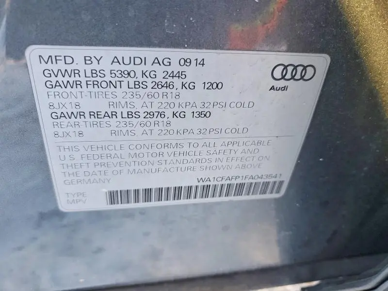 2015 AUDI Q5 PREMIUM  