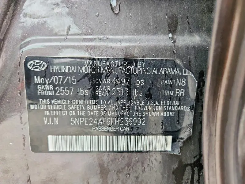 2015 HYUNDAI SONATA SE  
