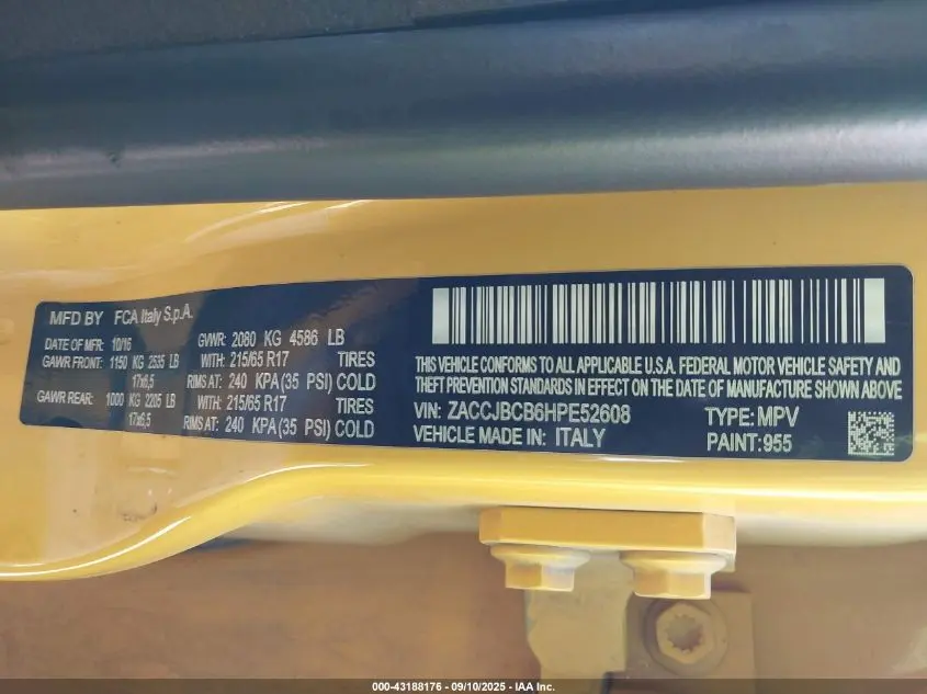 2017 JEEP RENEGADE TRAILHAWK 4X4